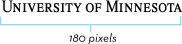 University of Minnesota wordmark in 180 pixels
