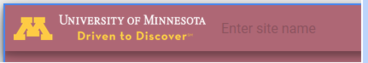 University of Minnesota header without a site name