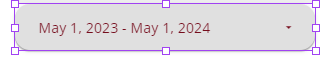 A selected Looker Studio component outlined with a purple border.